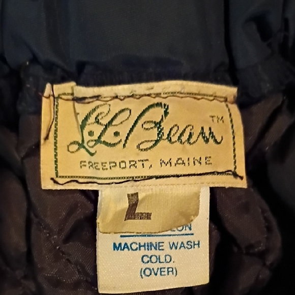 L.L. Bean Vintage Navy Blue Snowpants. Size Large. Nice Long Zippers. - Picture 8 of 11